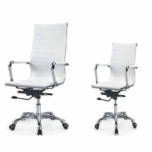White leather chair